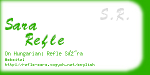 sara refle business card